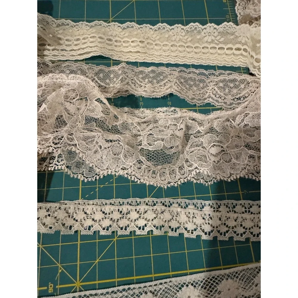 Lace trim Ivory / Cream lot of 20 yards vintage & modern DIY Slow Sew Journal